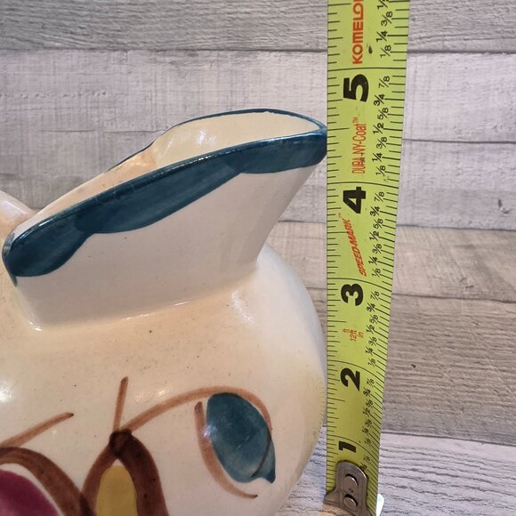 Vintage Purinton Hand-Painted Ceramic Pitcher With Fruit Design Retro Kitchen De - Picture 6 of 6